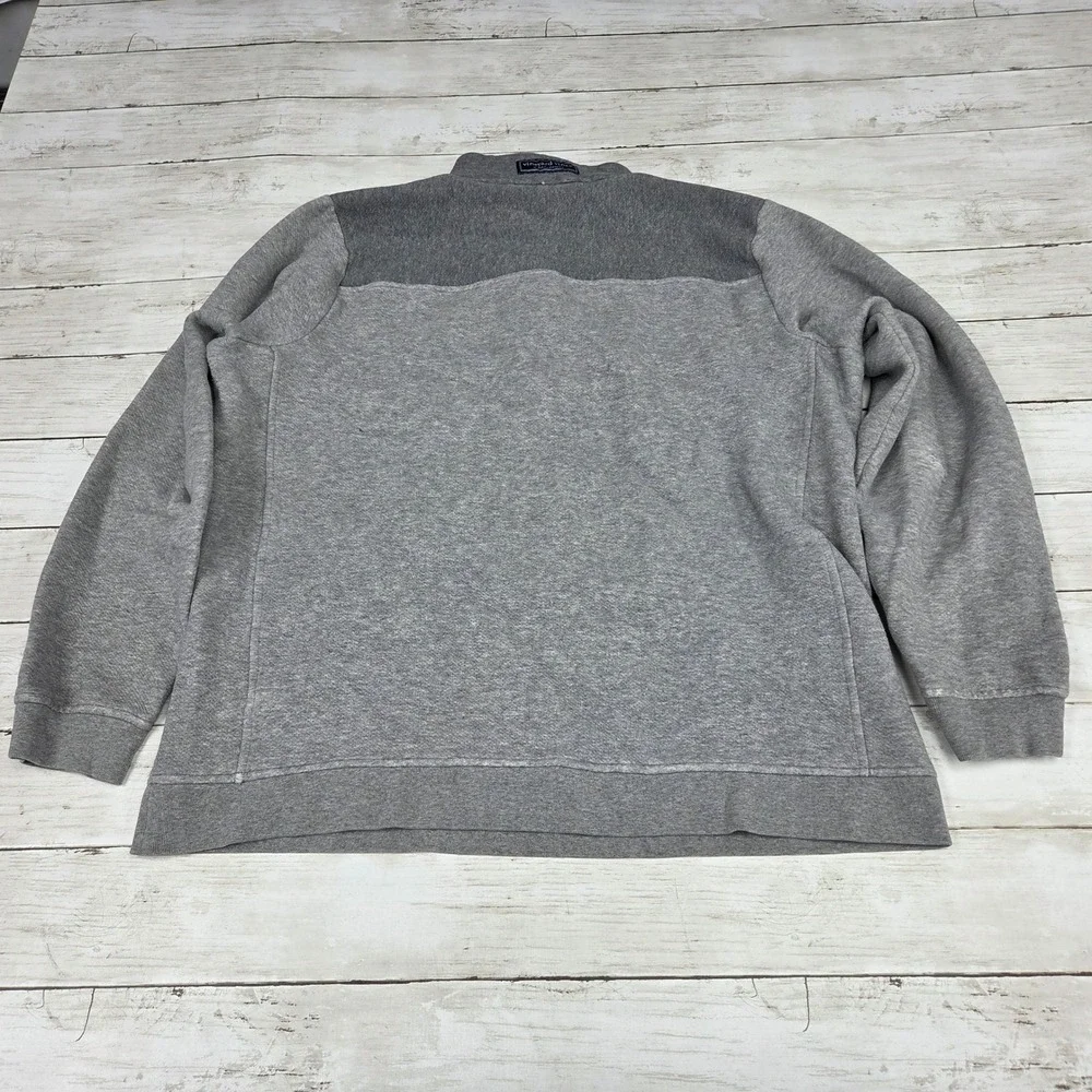Vineyard Vines Shep Shirt Quarter Zip Pullover Mens Medium Gray Damaged
